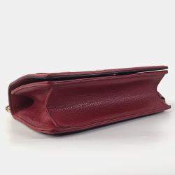 Dior Red Pebbled Leather Medium Diorama Shoulder Bag