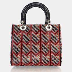 Dior Multicolor Leather and Sequin Medium Lady Dior Tote Bag
