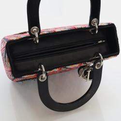 Dior Multicolor Leather and Sequin Medium Lady Dior Tote Bag