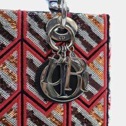 Dior Multicolor Leather and Sequin Medium Lady Dior Tote Bag