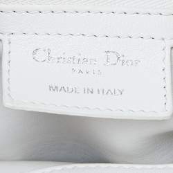 Dior White Cannage Leather Chri Chri Chain Tote