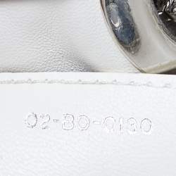 Dior White Cannage Leather Chri Chri Chain Tote