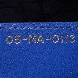 Dior Blue Cannage Leather Large Lady Dior Tote