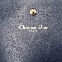 Dior Navy Blue Leather Diorama Wallet on Chain