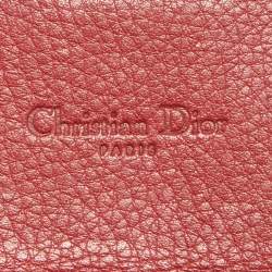 Dior Red/Beige Oblique Fabric and Leather Street Chic Wallet