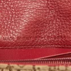 Dior Red/Beige Oblique Fabric and Leather Street Chic Wallet