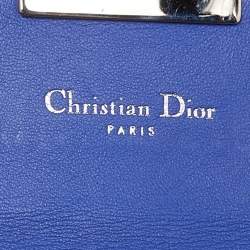 Pre Owned Dior Blue Cannage Leather Miss Dior Flap Continental Wallet