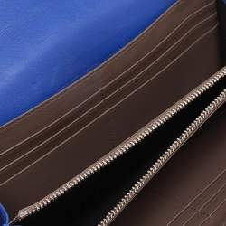 Pre Owned Dior Blue Cannage Leather Miss Dior Flap Continental Wallet