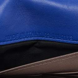 Pre Owned Dior Blue Cannage Leather Miss Dior Flap Continental Wallet