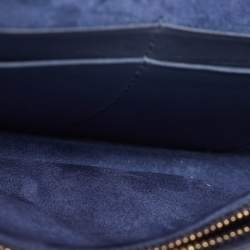 Dior Navy Blue Leather Studded Diorama Wallet on Chain