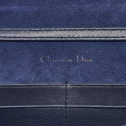 Dior Navy Blue Leather Studded Diorama Wallet on Chain