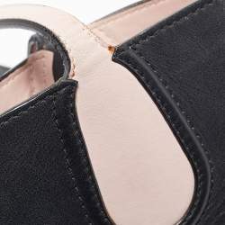 Pre Owned Dior Black/Pink Leather Small Dior Addict Shopping Tote