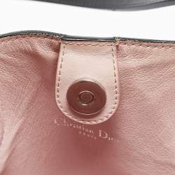 Pre Owned Dior Black/Pink Leather Small Dior Addict Shopping Tote