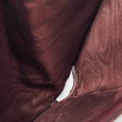 Pre Owned Dior Burgundy Leather Studded Diorama Trifold Wallet