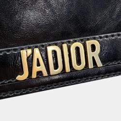 Dior Black Leather J'Adior Mini Chain Crossbody Bag