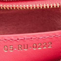 Pre Owned Dior Pink Cannage Denim Medium Caro Shoulder Bag