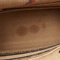 Pre Owned Dior Beige Jute Union Embroidered Medium Lady D-Lite Tote