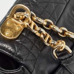 Dior Black Cannage Leather Medium Caro Shoulder Bag