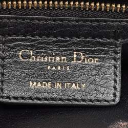 Dior Black Cannage Leather Medium Caro Shoulder Bag