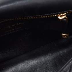 Pre Owned Dior Black Cannage Leather Small Caro Shoulder Bag
