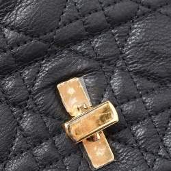 Pre Owned Dior Black Cannage Leather Small Caro Shoulder Bag