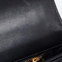 Pre Owned Dior Black Cannage Leather Small Caro Shoulder Bag