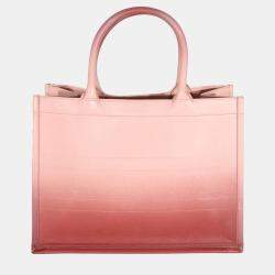 Dior Pink Gradient Medium Embossed Book Tote Bag