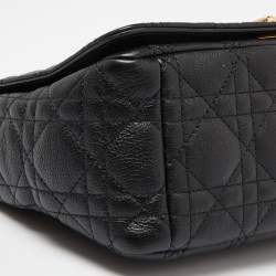 Dior Black Cannage Leather Medium Caro Shoulder Bag