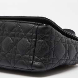 Dior Black Cannage Leather Medium Caro Shoulder Bag