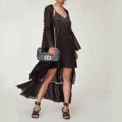 Dior Black Cannage Leather Medium Caro Shoulder Bag