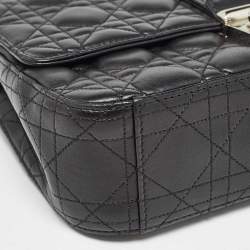Pre Owned Dior Black Cannage Leather Miss Dior Promenade Shoulder Bag