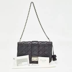 Pre Owned Dior Black Cannage Leather Miss Dior Promenade Shoulder Bag