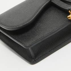 Dior Black Leather Saddle Belt Pouch