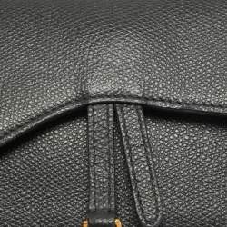 Dior Black Leather Saddle Belt Pouch