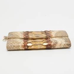 مملوكة مسبقًا Dior Beige Python and Leather Lady Dior Wallet On Chain