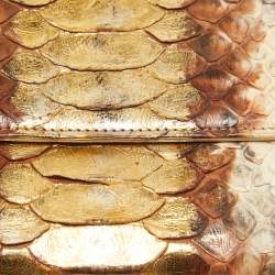 مملوكة مسبقًا Dior Beige Python and Leather Lady Dior Wallet On Chain