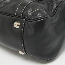 Pre Owned Dior Black Leather St. Germain Flap Satchel