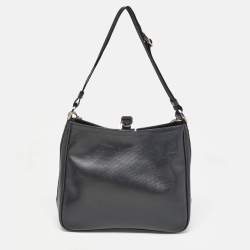 Pre Owned Dior Black Leather Hardcore Shoulder Bag