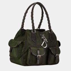 Pre Owned Dior Bronze Canvas Diorrissimo Multi Pocket Handbag