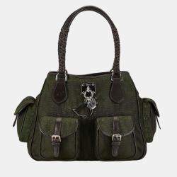 Pre Owned Dior Bronze Canvas Diorrissimo Multi Pocket Handbag