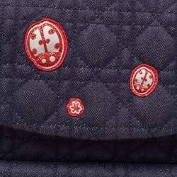 Dior Blue/Red Cannage Denim Small Stardust Backpack