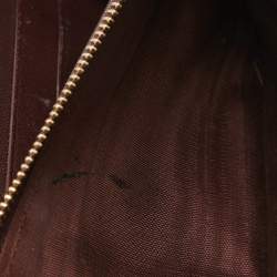 Pre Owned Dior Burgundy Leather Diorama Wallet on Chain