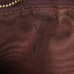 Pre Owned Dior Burgundy Leather Diorama Wallet on Chain