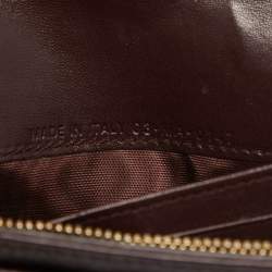 Pre Owned Dior Burgundy Leather Diorama Wallet on Chain