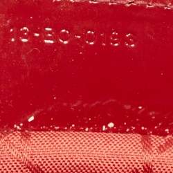 Dior Red Cannage Patent Leather Medium Lady Dior Tote
