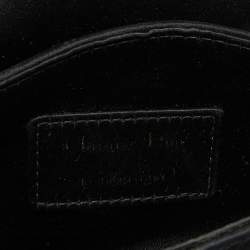 Pre Owned Dior Black Satin Mini Crystal Embellished Saddle Bag