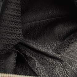 Aigner Black Monogram Canvas and Leather Front Pocket Tote