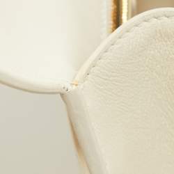 Dior Off -White Leather 30 Montaigne Shoulder Bag