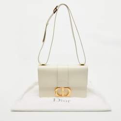 Dior Off -White Leather 30 Montaigne Shoulder Bag