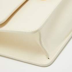 Dior Off -White Leather 30 Montaigne Shoulder Bag